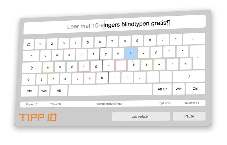 TIPP10 gratis blindtype trainings programma online en software training